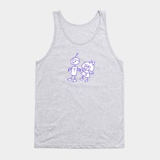 HKo and TRobot BLUE by Hidemi Woods Tank Top